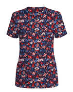 Patriotic Summer Treats Nursing Scrub Top - Scrubloop