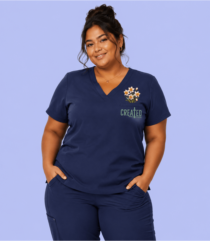 Personalized Birth Month Flower And Name Created With A Purpose Nurse Top