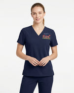 Personalized Birth Month Flower And Name Gift For Nurse Top - Scrubloop