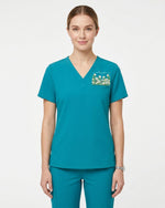 Personalized Birth Month Flower And Name Gift For Nurse Top - Scrubloop