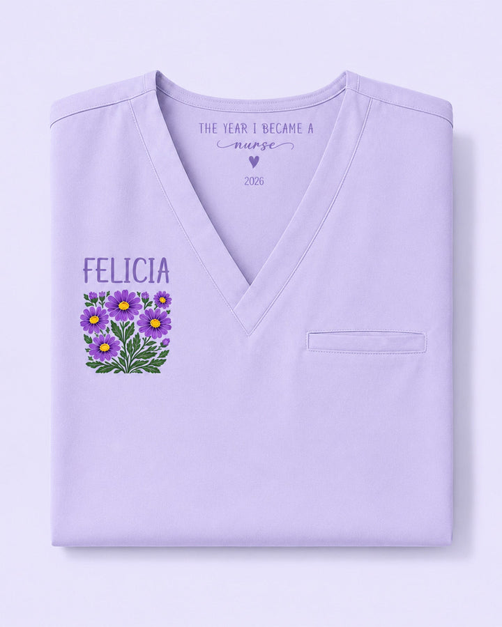 Personalized Birth Month Flower, Name & Year The Year I Became A Nurse Hidden Message Gift For Nurse Nursing Student Top