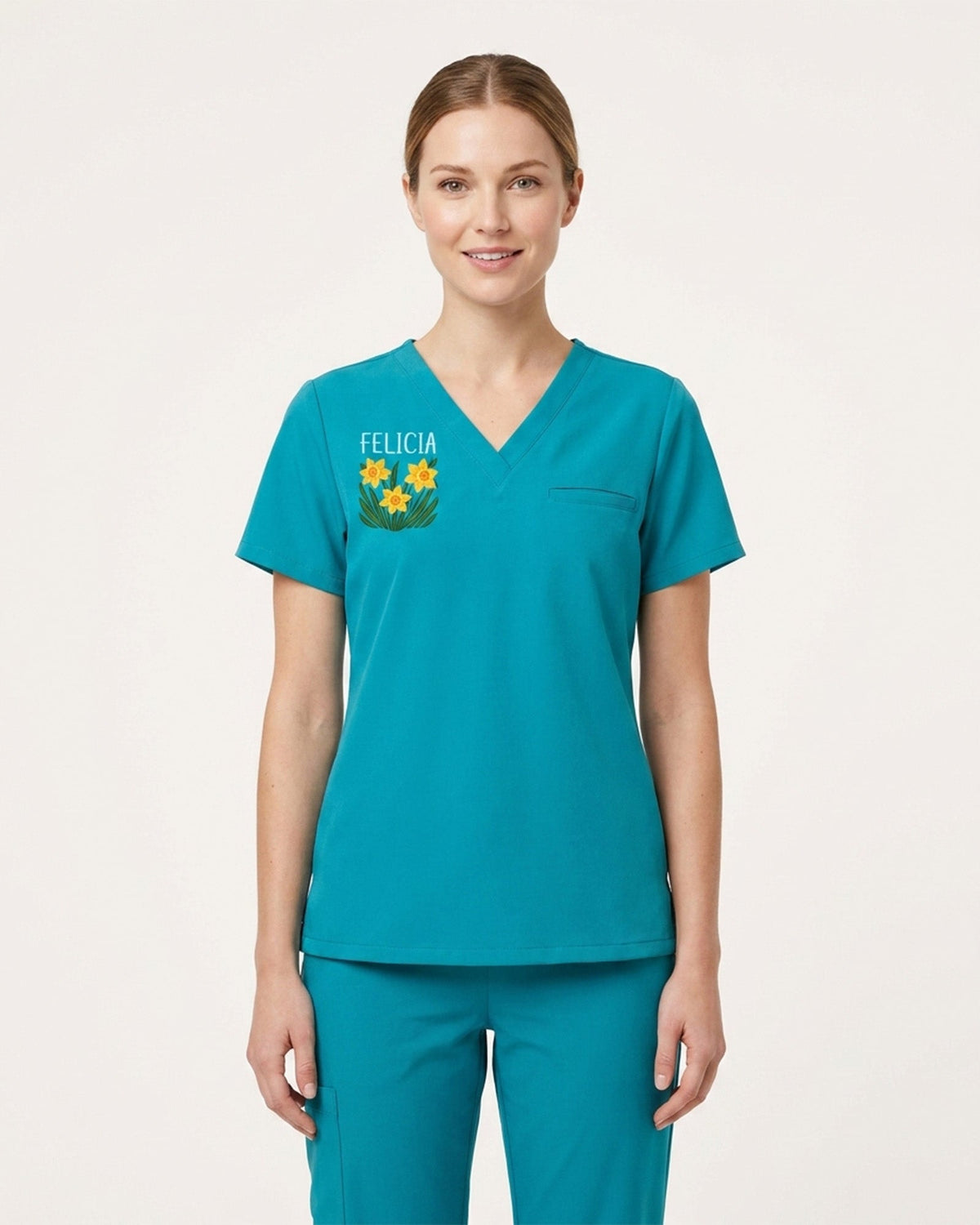 Personalized Birth Month Flower, Name & Year The Year I Became A Nurse Hidden Message Gift For Nurse Nursing Student Top - Scrubloop