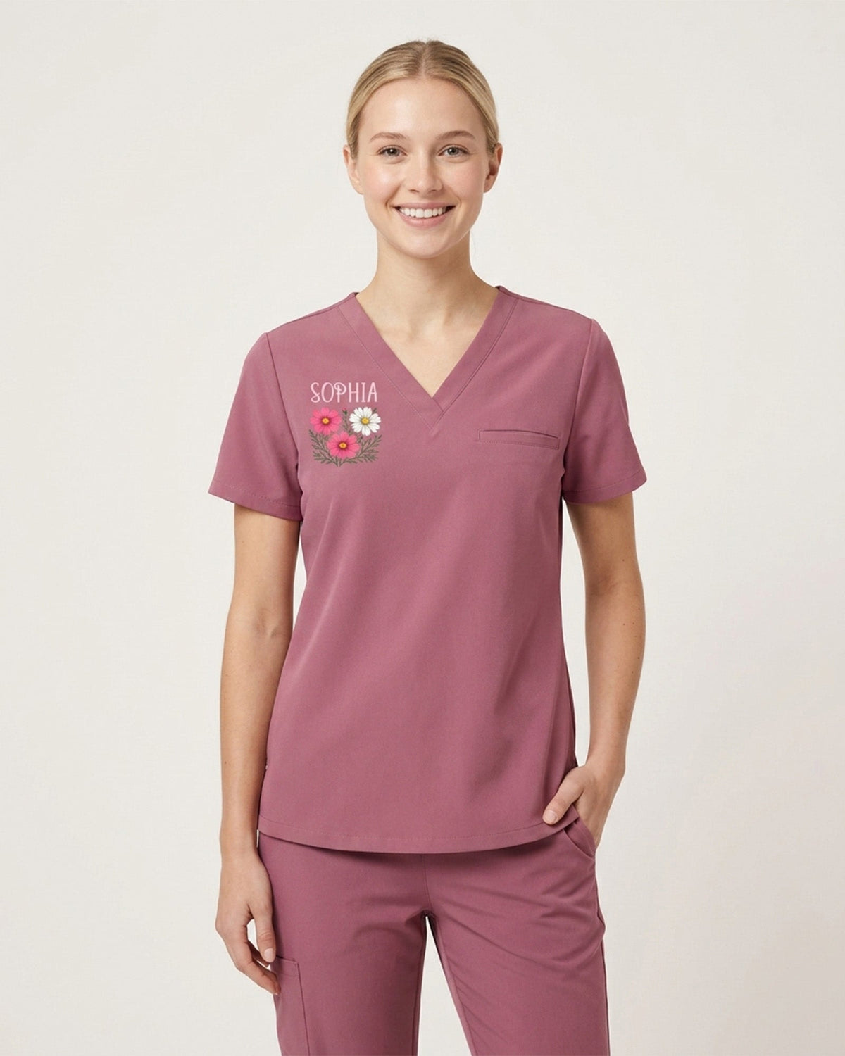 Personalized Birth Month Flower, Name & Year The Year I Became A Nurse Hidden Message Gift For Nurse Nursing Student Top - Scrubloop