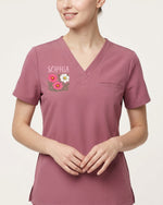 Personalized Birth Month Flower, Name & Year The Year I Became A Nurse Hidden Message Gift For Nurse Nursing Student Top - Scrubloop