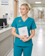 Personalized Birth Month Flower Nurse God Is Within Her She Will Not Fall Top - Scrubloop