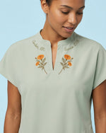 Personalized Birth Month Flower, Specialty, Name & Year Nurse Mandarin Top - Scrubloop