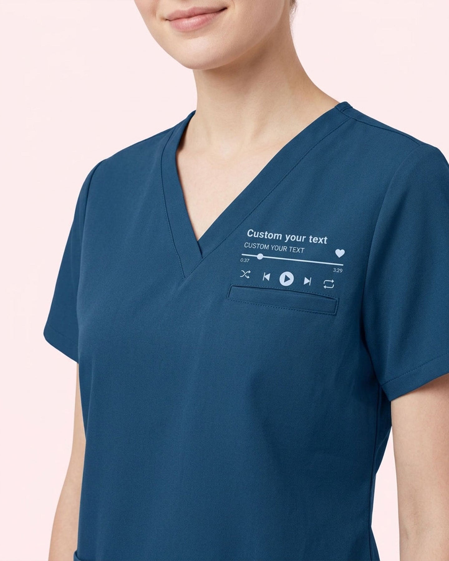 Personalized Favorite Song Name Nurse Top - Scrubloop