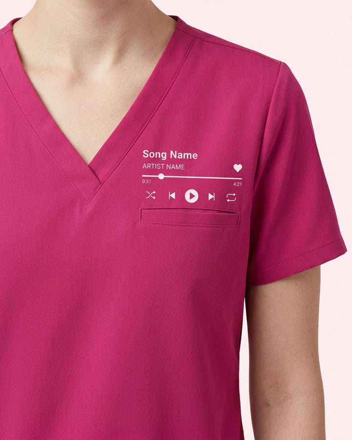 Personalized Favorite Song Name Nurse Top