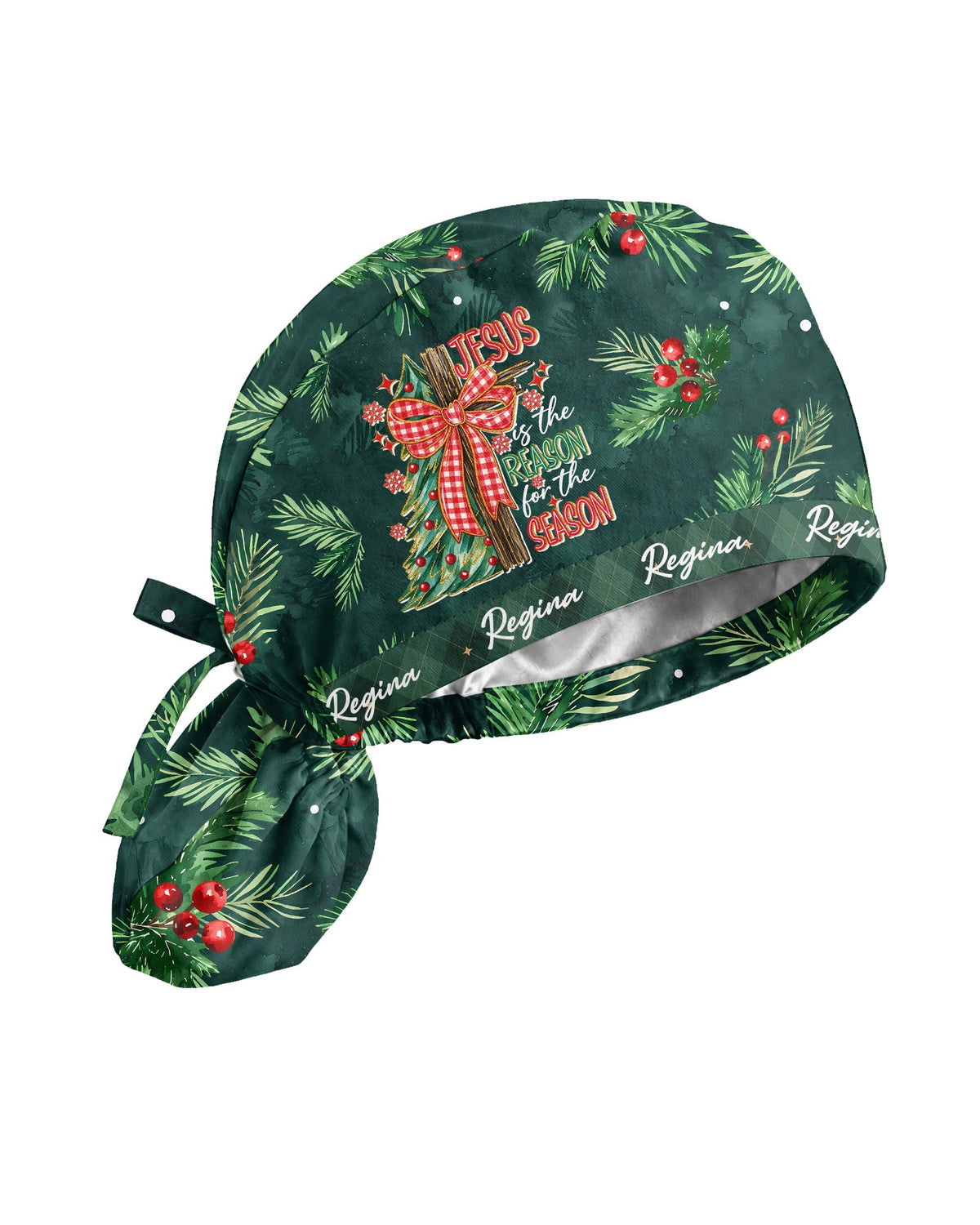Personalized Jesus Is The Reason For The Season Christian Christmas Gift For Nurse Cap - Scrubloop
