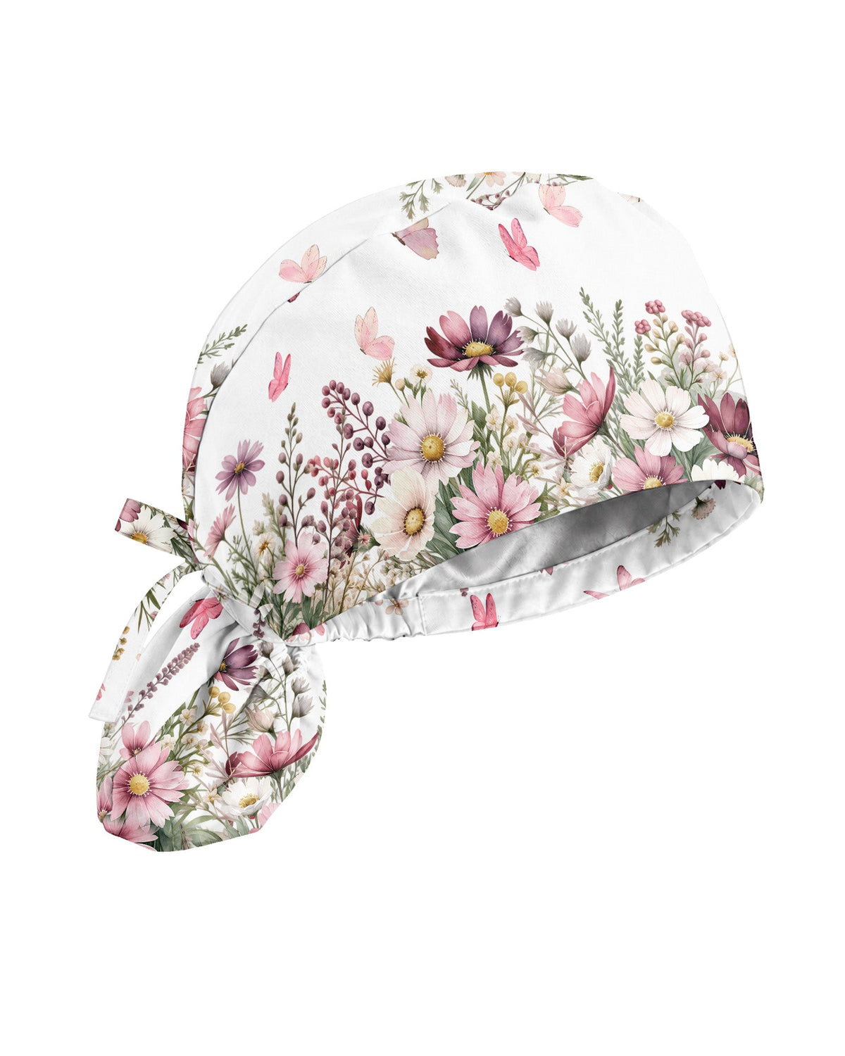 Personalized Job Title And Year Be Silly Kind Brave Flower Pattern Affirmation Gift For Nurse Cap - Scrubloop