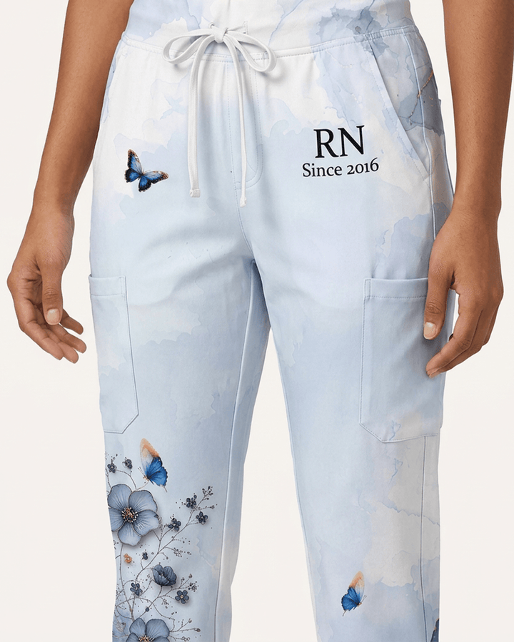 Personalized Job Title And Year God Is Within Her She Will Not Fall Nurse Flower Jogger Pant