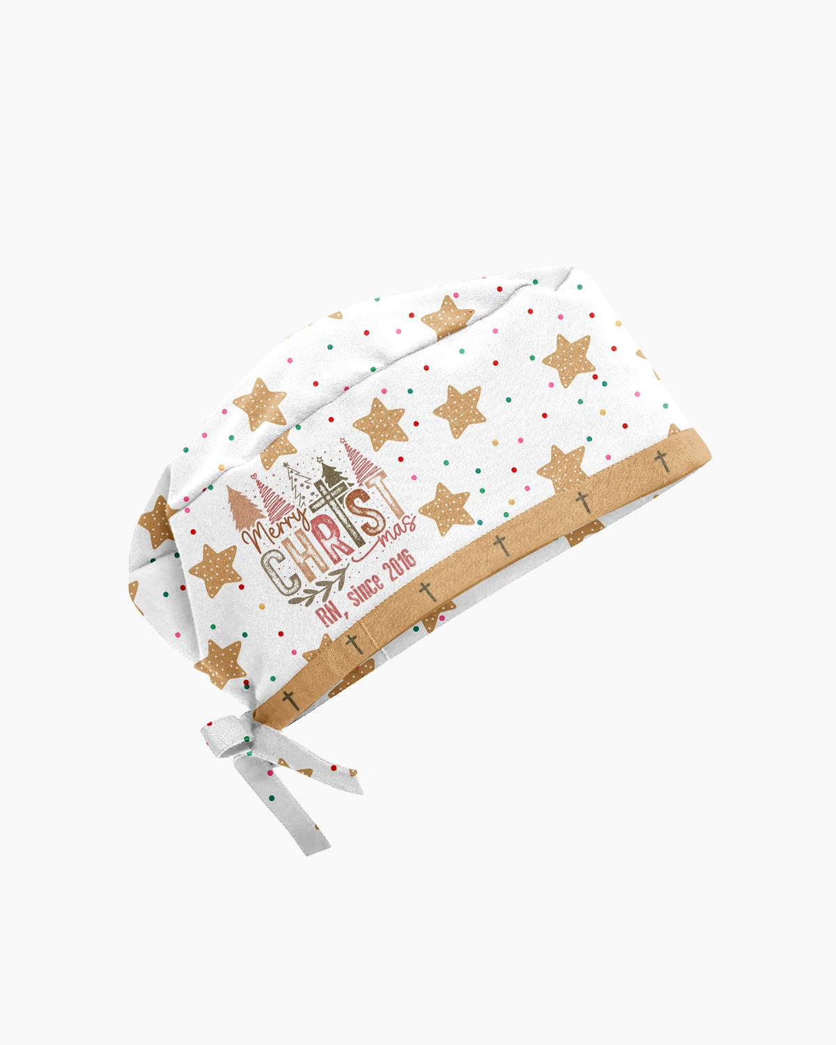Personalized Job Title And Year Merry Christmas Jesus Cross Christian Gift For Nurse Cap - Scrubloop