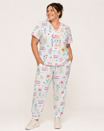 Personalized Job Title And Year Nurse God Says I Am Flower Women's One-Pocket V-neck Scrub Set - Scrubloop