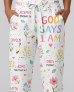 Personalized Job Title And Year Nurse God Says I Am Flower Women's One-Pocket V-neck Scrub Set - Scrubloop