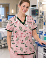 Personalized Job Title And Year Though Seasons Change He Remains The Same Christmas Christian Gift For Nurse Top - Scrubloop
