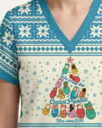 Personalized Job Title And Year We Wrap The Cutest Presents Christmas Tree Gift For NICU Nurse Top - Scrubloop