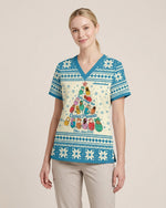 Personalized Job Title And Year We Wrap The Cutest Presents Christmas Tree Gift For NICU Nurse Top - Scrubloop