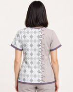 Personalized Job Title Diamond Pattern Gift For Nurse Top - Scrubloop