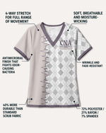 Personalized Job Title Diamond Pattern Gift For Nurse Top - Scrubloop
