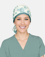 Personalized Name A Child Of God Floral Pattern Christian Gift For Nurse Cap - Scrubloop