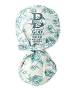 Personalized Name A Child Of God Floral Pattern Christian Gift For Nurse Cap - Scrubloop