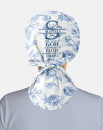Personalized Name A Child Of God Floral Pattern Christian Gift For Nurse Cap - Scrubloop