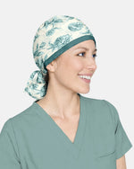 Personalized Name A Child Of God Floral Pattern Christian Gift For Nurse Cap - Scrubloop