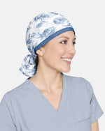 Personalized Name A Child Of God Floral Pattern Christian Gift For Nurse Cap - Scrubloop