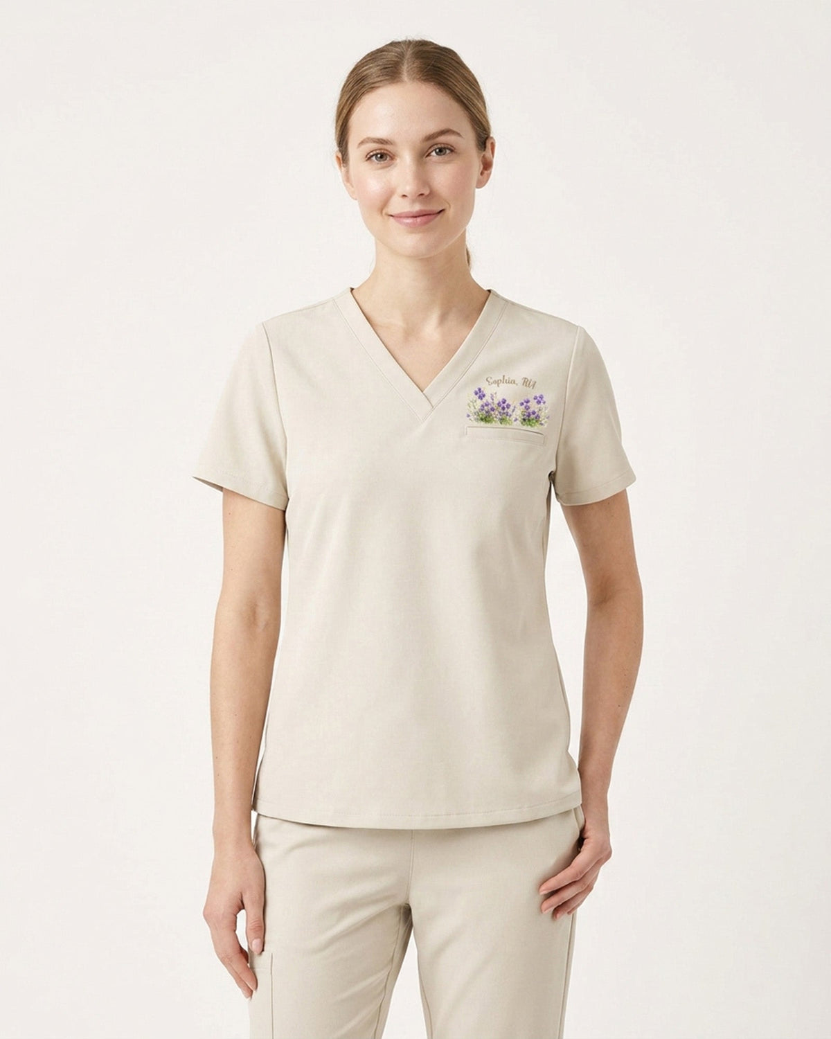Personalized Name And Birth Month Flower May You Be Proud Gift For Nurse Colleague Top - Scrubloop
