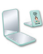 Personalized Name And Character You Can Do Hard Things Gift For Nurse LED Mirror - Scrubloop
