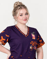 Personalized Name And Character You Can't Scare Me I'm A Nurse Funny Halloween Gift For Nurse Top - Scrubloop