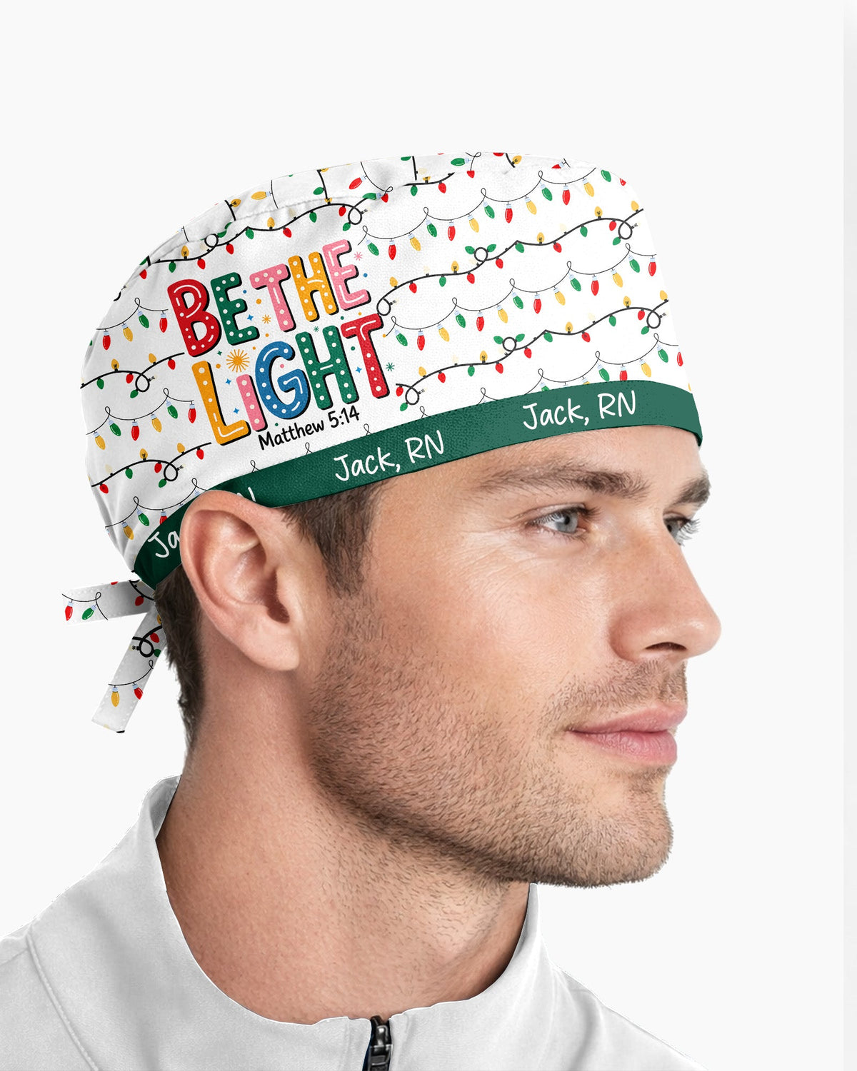 Personalized Name And Job Title Be The Light Christian Christmas Gift For Nurse Cap - Scrubloop