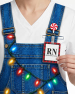 Personalized Name And Job Title Funny Jumpsuit 3D Effect Pattern Christmas Gift For Nurse Top - Scrubloop