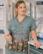Personalized Name And Specialty But The Lord Stood With Me And Gave Me Strength Christian Gift For Nurse Top - Scrubloop