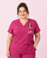Personalized Name And Specialty Faith Over Fear Christian Gift For Nurse Top - Scrubloop