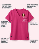 Personalized Name And Specialty Faith Over Fear Christian Gift For Nurse Top - Scrubloop