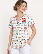 Personalized Name And Specialty God Says I Am Christmas Pattern Christian Gift For Nurse Top - Scrubloop