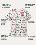 Personalized Name And Specialty God Says I Am Christmas Pattern Christian Gift For Nurse Top - Scrubloop