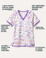 Personalized Name And Specialty God Says I Am Nurse Bible Pattern Top - Scrubloop