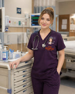 Personalized Name And Specialty Happy Halloween Funny Gift For Nurse Top - Scrubloop