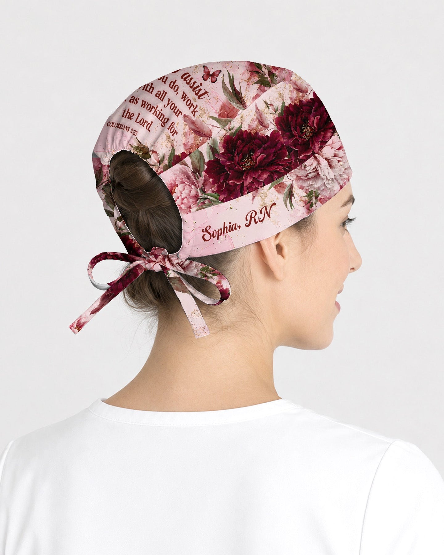 Personalized Name And Specialty Jesus Heals I Assist Christian Nurse Cap - Scrubloop