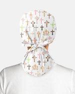 Personalized Name And Specialty Let All That You Do Be Done In Love Cross Pattern Christian Gift For Nurse Cap - Scrubloop