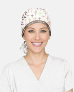 Personalized Name And Specialty Let All That You Do Be Done In Love Cross Pattern Christian Gift For Nurse Cap - Scrubloop