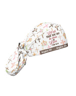 Personalized Name And Specialty Let All That You Do Be Done In Love Cross Pattern Christian Gift For Nurse Cap - Scrubloop