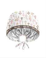 Personalized Name And Specialty Let All That You Do Be Done In Love Cross Pattern Christian Gift For Nurse Cap - Scrubloop