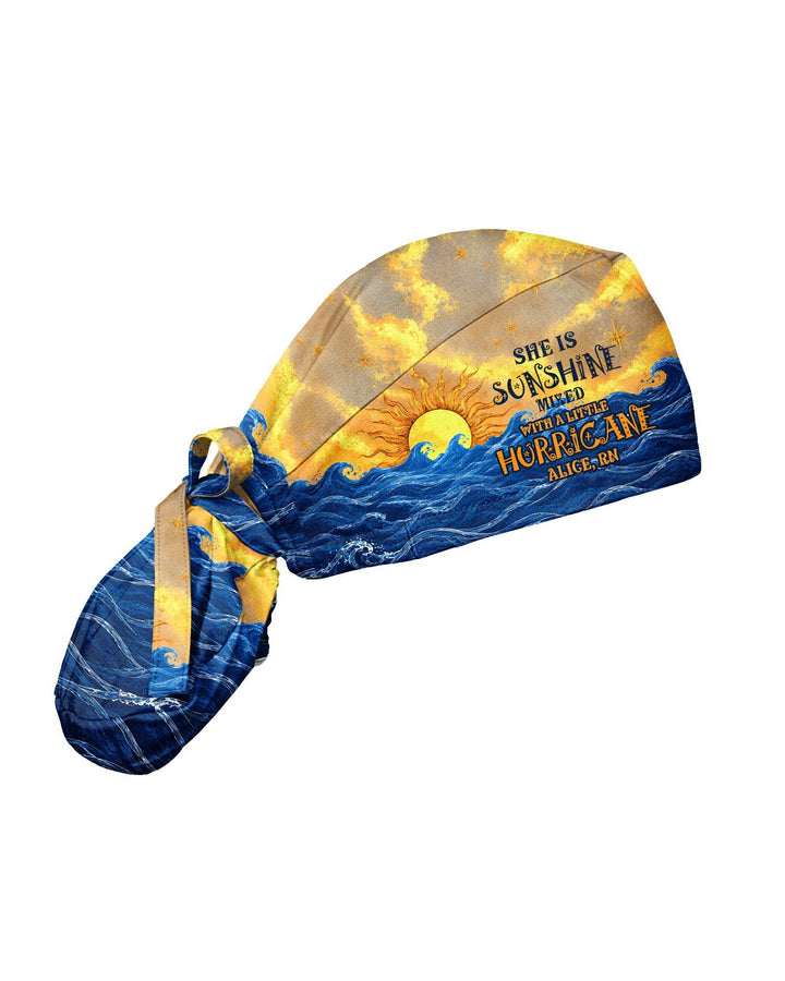 Personalized Name And Specialty She Is Sunshine Mixed With A Little Hurricane Gift For Nurse Cap