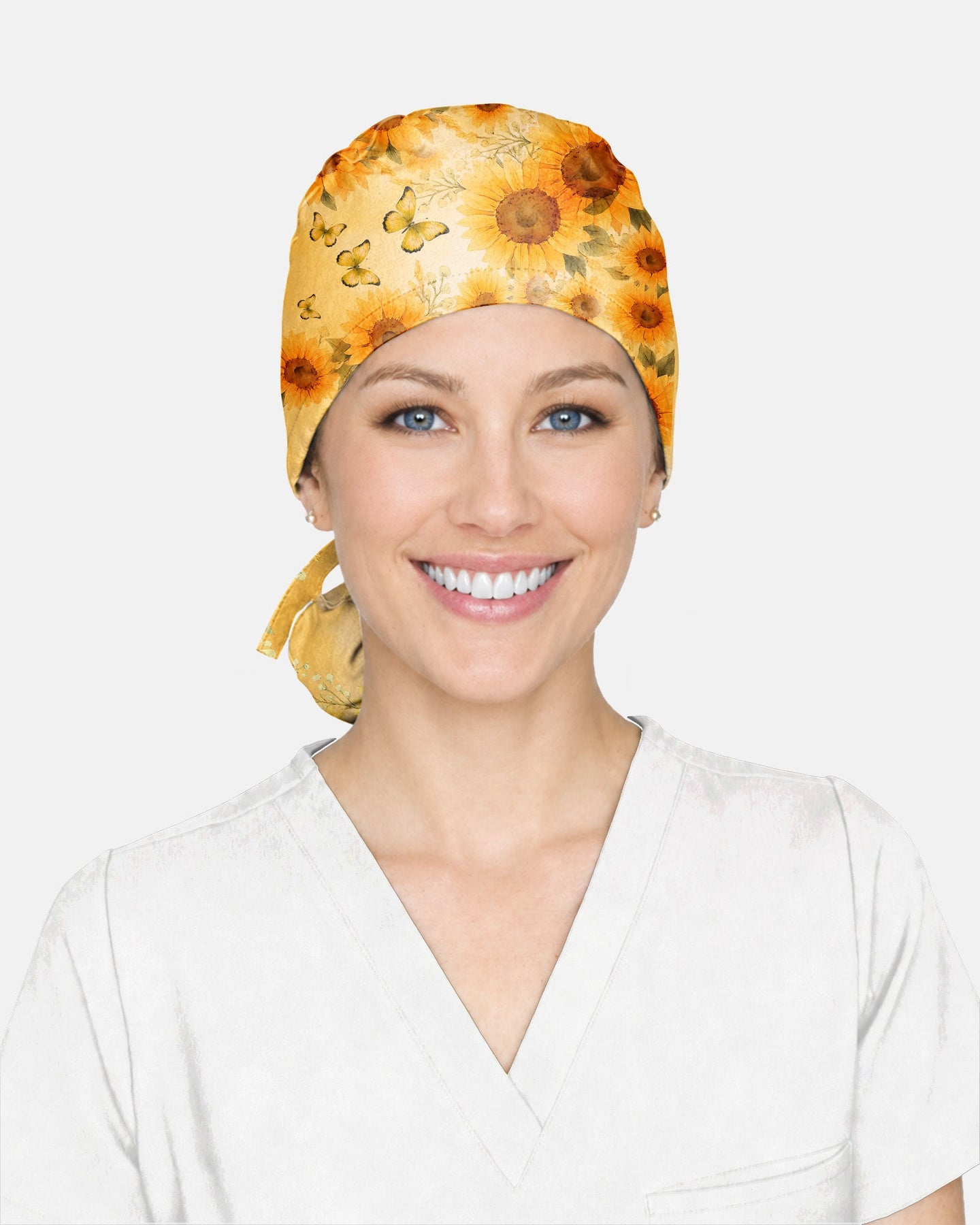 Personalized Name And Specialty She Who Kneels Before God Christian Nurse Cap - Scrubloop