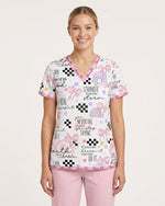 Personalized Name And Specialty Stronger Than The Storm Rainbow Stethoscope Bow Pattern Gift For Nurse Top - Scrubloop