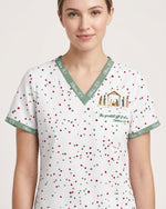 Personalized Name And Specialty The Greatest Gift Of All Nativity Scene Christmas Gift For Nurse Top - Scrubloop