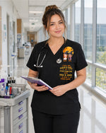 Personalized Name And Specialty We're Not Sugar & Spice And Everything Nice Halloween Gift For Nurse Bestie Colleague Top - Scrubloop